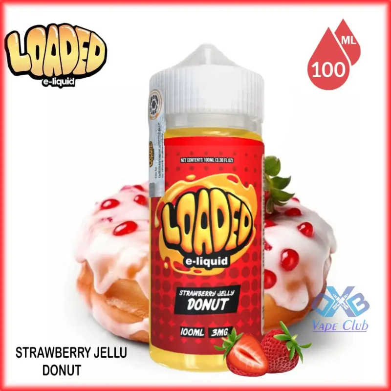 Loaded-100ml-Vape-Liquid-Strawberry-Jelly-Donut