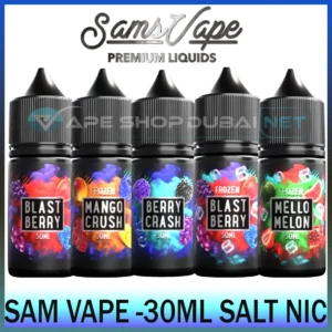 Buy-SAM-VAPES-Salt-Nicotine-30ml-E-Liquid-30mg-50mg-Vape-Juice-in-Dubai-SAM-VAPES-30ml-Vape-Juice-Shop-in-UAE-Vape-Juice-Shop-min