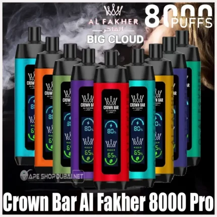 Crown Bar Al Fakher 8000 Pro DTL 8000Puffs Dual Mode Disposable Vape In UAE