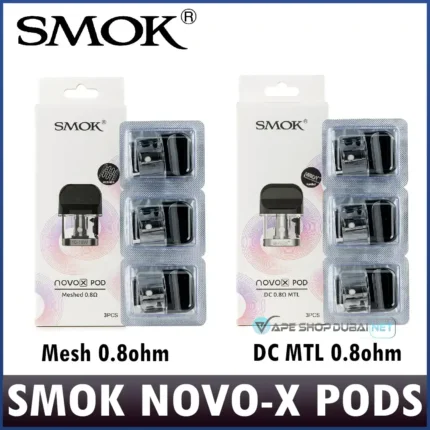 SMOK NOVO X REPLACEMENT PODS MTL & MESH IN DUBAI