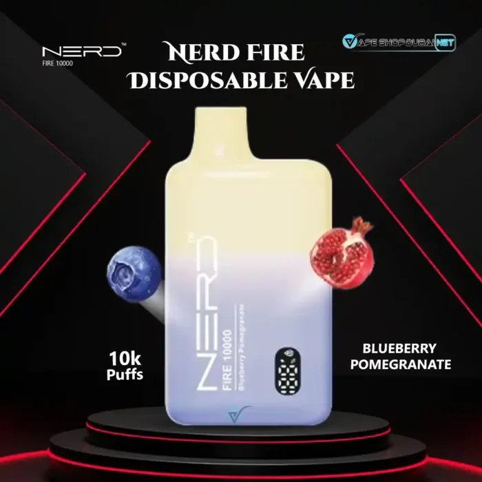 Nerd Fire 10000 Puffs Disposable Vape BLUEBERRY POMEGRANATE