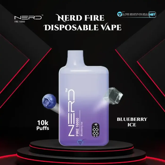 Nerd Fire 10000 Puffs Disposable Vape Blueberry Ice