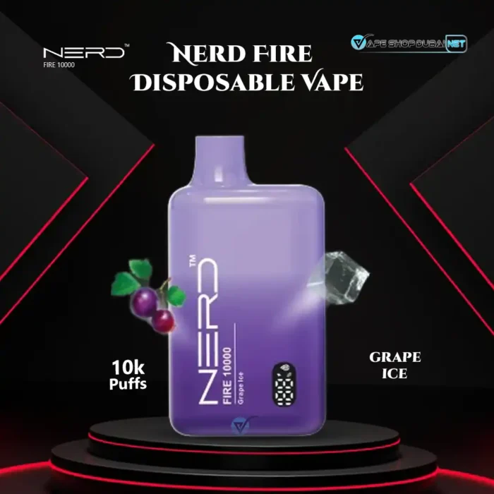 Nerd Fire 10000 Puffs Disposable Vape Grape Ice