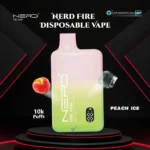 Nerd Fire 10000 Puffs Disposable Vape Peach Ice