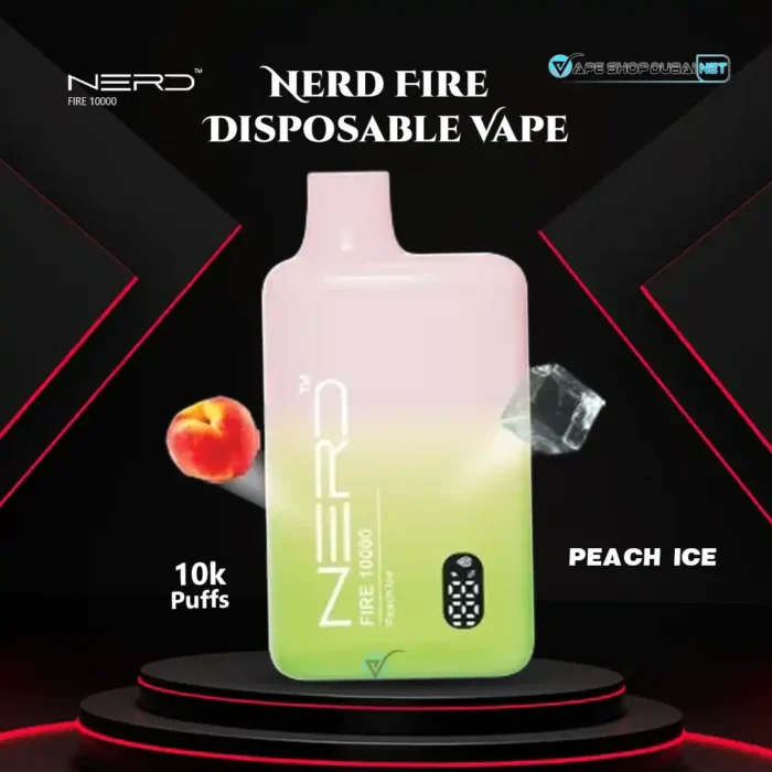 Nerd Fire 10000 Puffs Disposable Vape Peach Ice
