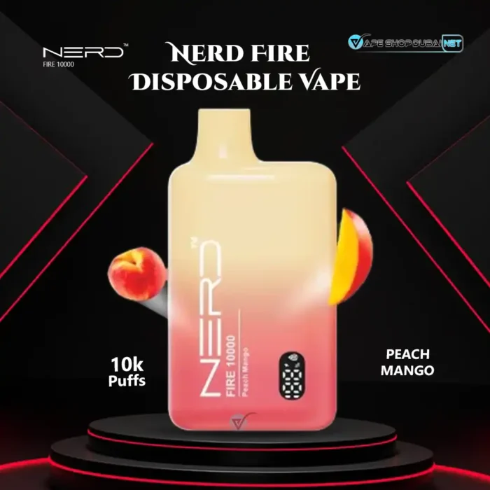 Nerd Fire 10000 Puffs Disposable Vape Peach Mango