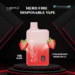 Nerd Fire 10000 Puffs Disposable Vape Strawberry Nerd Bull