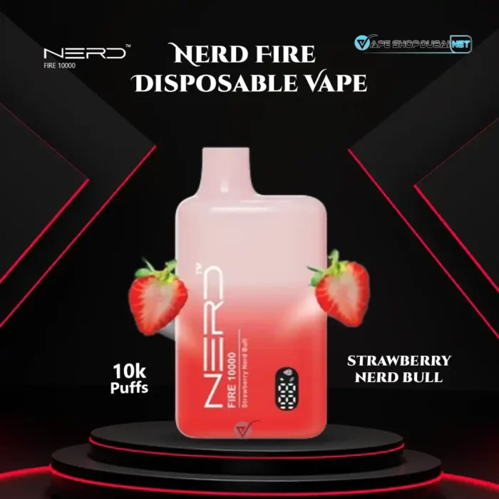 Nerd Fire 10000 Puffs Disposable Vape Strawberry Nerd Bull