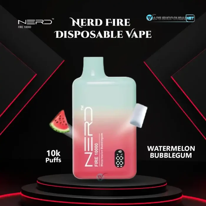 Nerd Fire 10000 Puffs Disposable Vape Watermelon Bubblegum