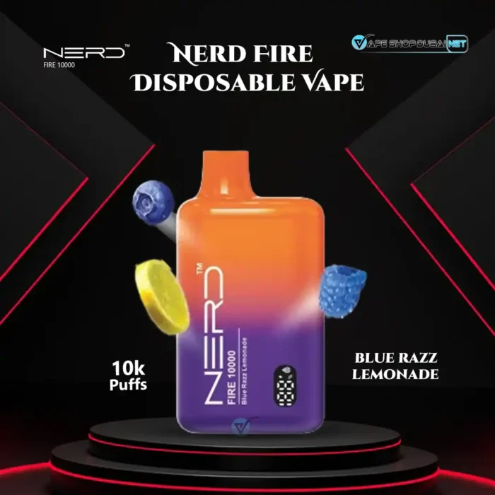 Nerd Fire 10000 Puffs Disposable Vape.. Blue Razz Lemonade