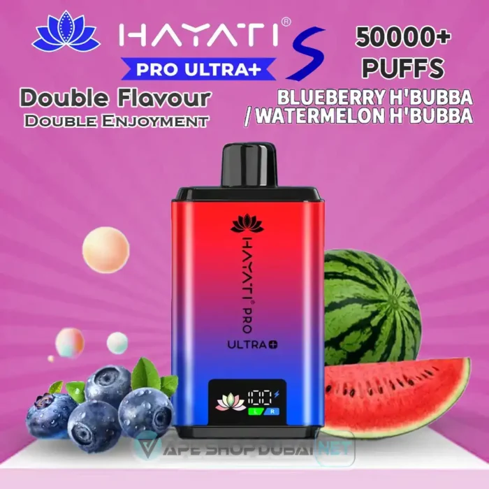 Hayati-Pro-Ultra-S-50000-Puffs-Disposable-Vape-Blueberry-Hubba-Bubba-Watermelon-Hubba-Bubba