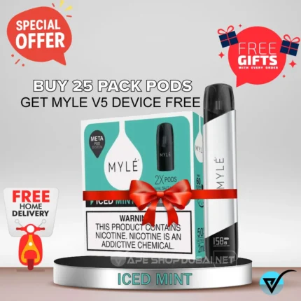Buy 25 Pack Iced Mint Get Free Myle V5 Device