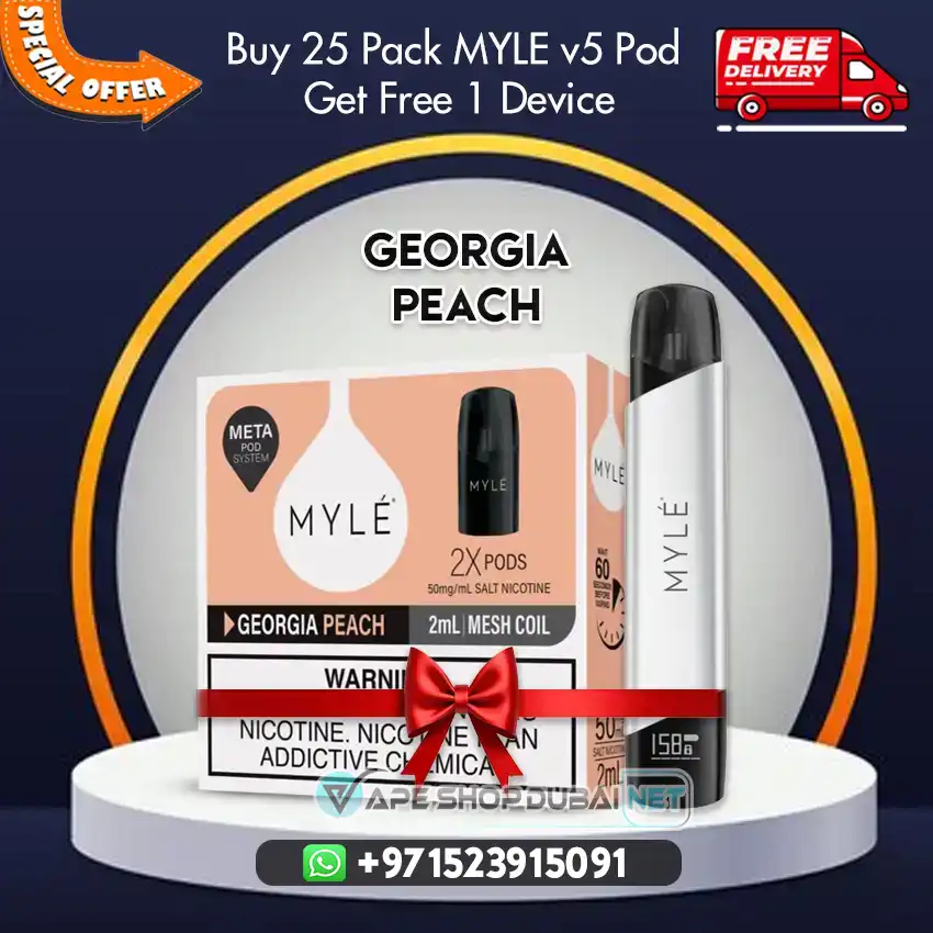 Myle V5 Pod Georgia peach Myle-V5-Pod-Georgia-peach.webp