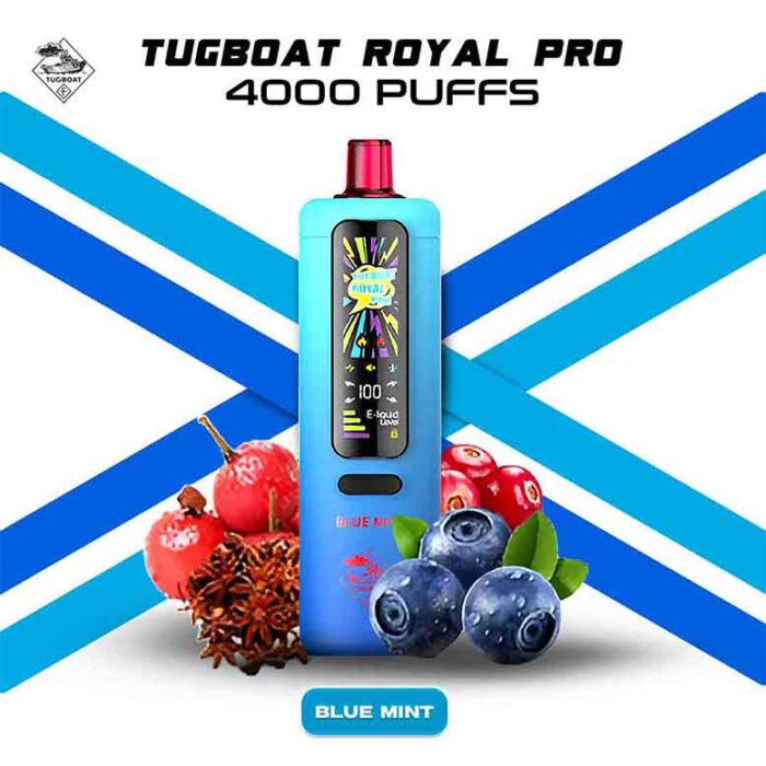 Tugboat Royal Pro 40000 Puffs Blue-Mint Disposable Vape In UAE