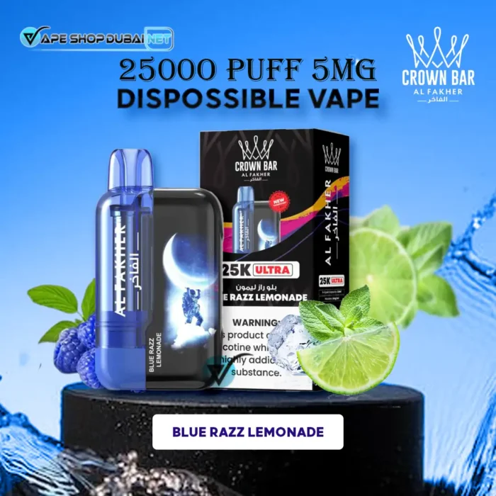Bay AL FAKHER Ultra 25000 Puffs 5MG Disposable Vape – Blue Razz Leomnade