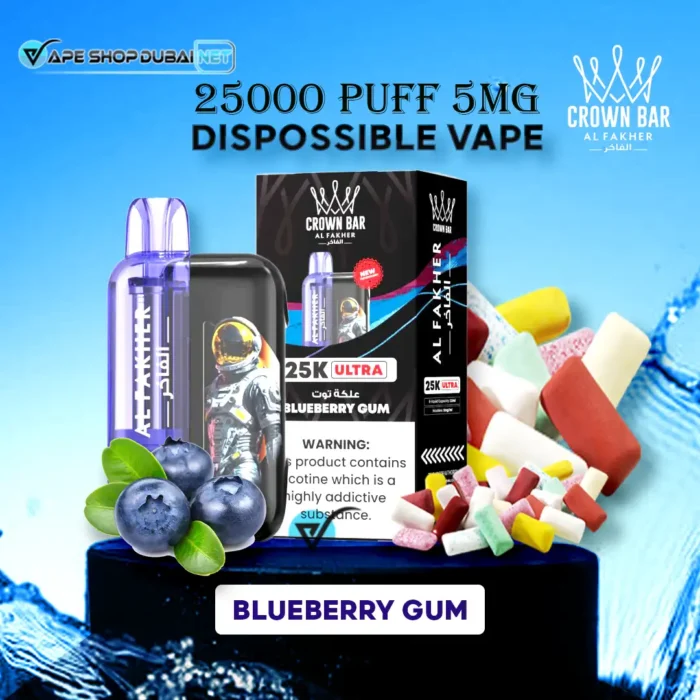 Bay AL FAKHER Ultra 25000 Puffs 5MG Disposable Vape – Blueberry Gum