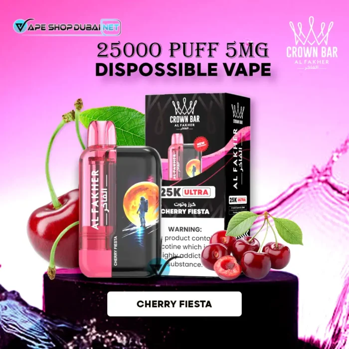Bay AL FAKHER Ultra 25000 Puffs 5MG Disposable Vape – Cherry Fiesta