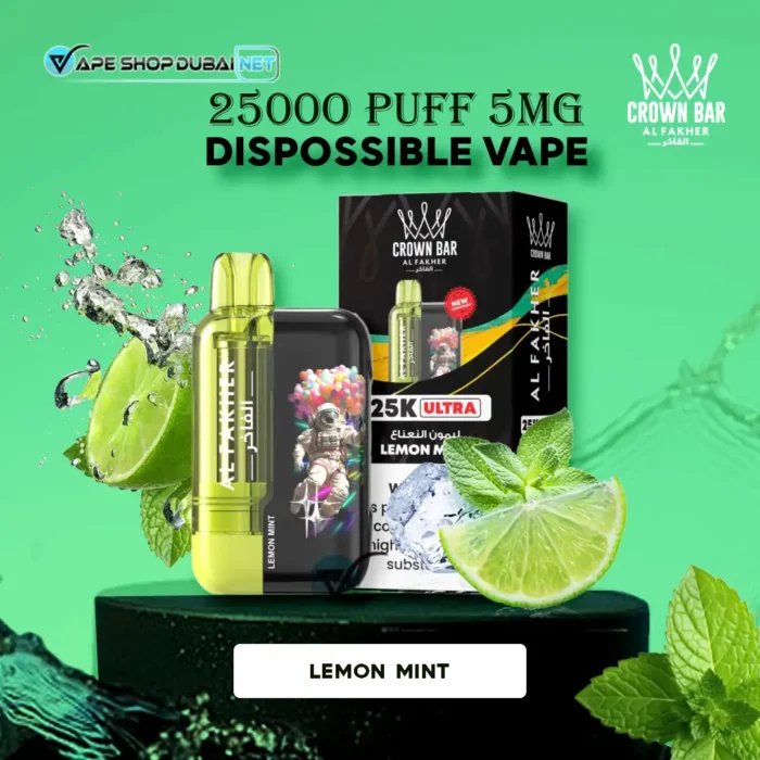 Bay AL FAKHER Ultra 25000 Puffs 5MG Disposable Vape – Lemon Mint