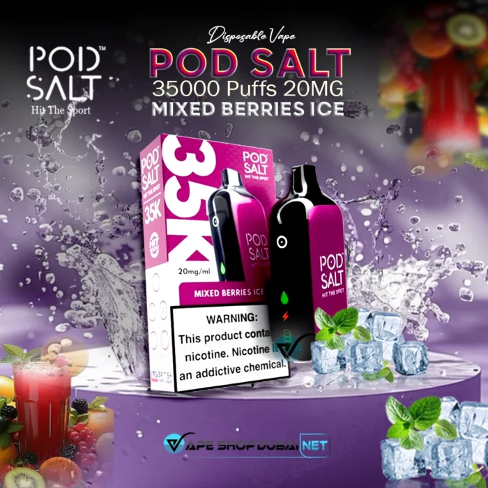 Pod Salt 35k Puffs 20mg Disposable Vape BLUE RASPEBERRY in UAE