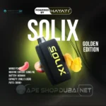 Hayati Solix 30000 Puffs Disposable Vape Golden Edition MANGO PEACH Flavors In UAE