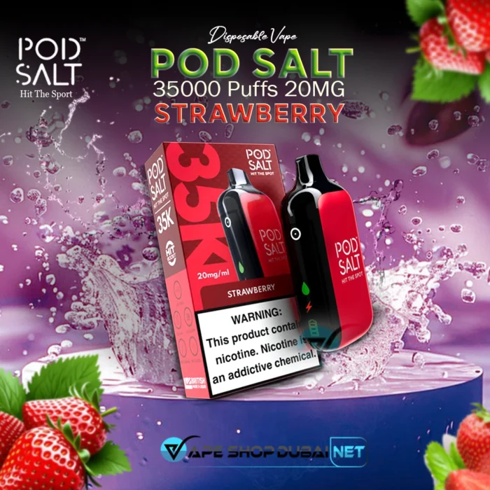 Pod Salt 35k Puffs 20mg Disposable Vape STRAWBERRY in UAE
