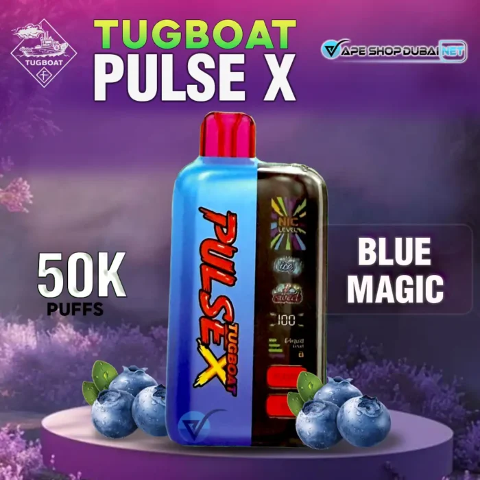 Buy Tugboat PULSE X 50K Puffs in UAE | Premium Blue Magic
