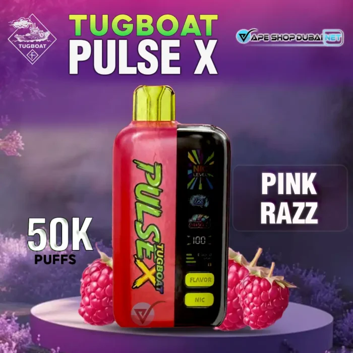 Buy Tugboat PULSE X 50K Puffs in UAE | Premium Pink Razz