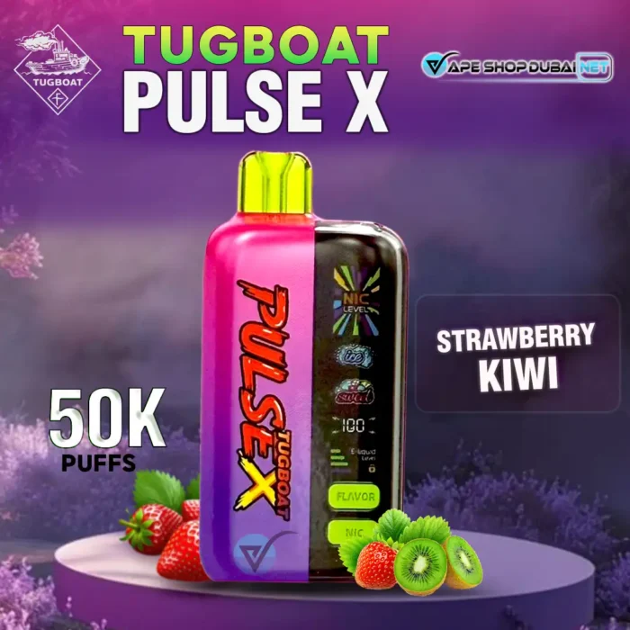Buy Tugboat PULSE X 50K Puffs in UAE | Premium Strawberry Kiwi