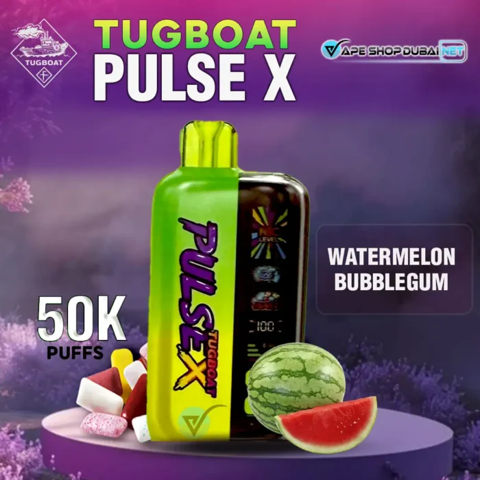 Buy Tugboat PULSE X 50K Puffs in UAE | Premium Watermelon Bubblegum