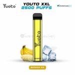 Yuoto XXL Disposable Vape 2500 Puffs Banana Ice In Dubai