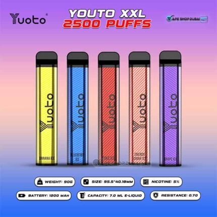 Yuoto XXL Disposable Vape 2500 Puffs In Dubai UAE