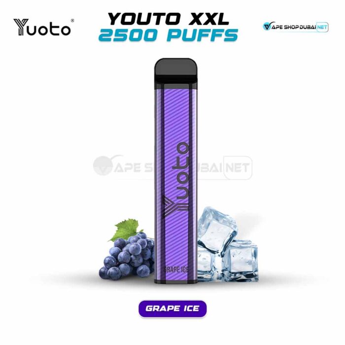 Yuoto XXL Disposable Vape 2500 Puffs Grape Ice In Dubai