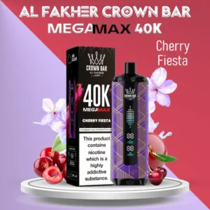 AL Fakher Crown Bar 40000 Puffs Mega Max Cherry Fiesta