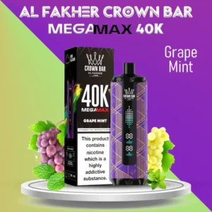 AL Fakher Crown Bar 40000 Puffs Mega Max Grape Mint