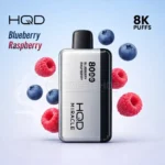 HQD Miracle 8000 Puffs Zero Nicotine (0mg) Blueberry Raspberry