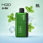 HQD Miracle 8000 Puffs Zero Nicotine (0mg) Ice MInt