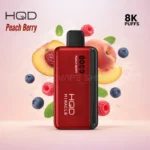 HQD Miracle 8000 Puffs Zero Nicotine (0mg) Peach Berry